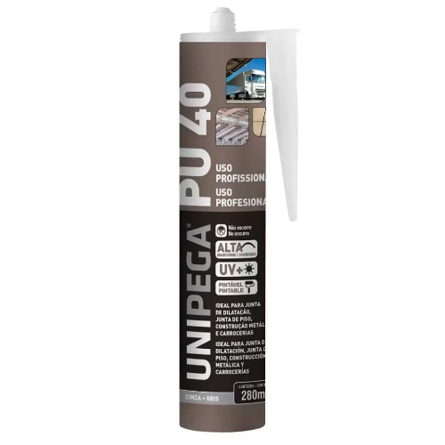 Adesivo Selante PU40 Cinza 280ml Unipega